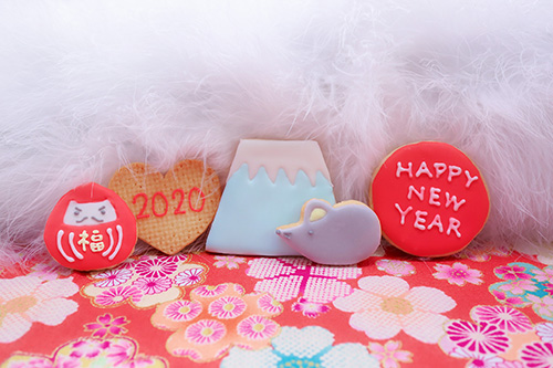 無料でおしゃれな年賀状デザイン：正月あけおめ年賀状画像スタンプ『HAPPY NEW YEAR』その47｜がりどろ年賀状2026