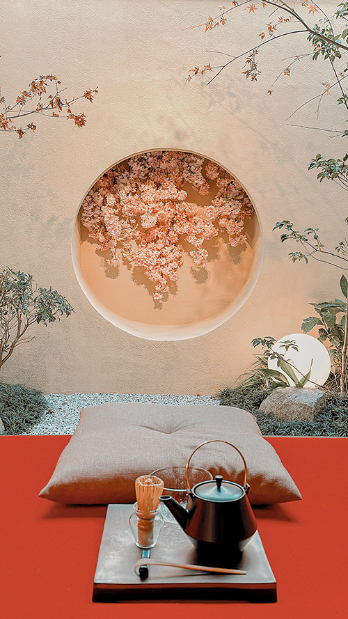 無料でおしゃれな年賀状デザイン：[縦]大阪・天下茶屋にある、おしゃれで和モダンな一棟貸切の宿「今昔荘」｜がりどろ年賀状2026