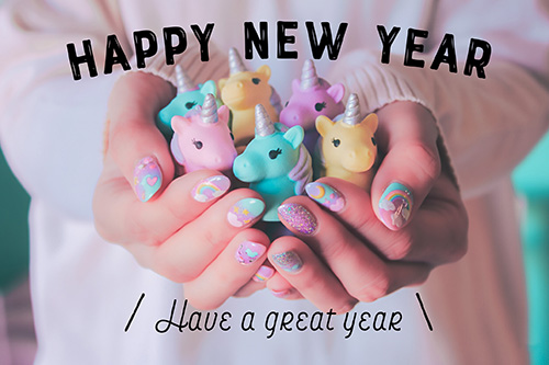 無料でおしゃれな年賀状デザイン：正月・年賀状デザイン『HAPPY NEW YEAR』その426｜がりどろ年賀状2026