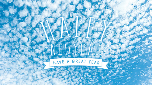 無料でおしゃれな年賀状デザイン:正月・年賀状デザイン『HAPPY NEW YEAR』その306|がりどろ年賀状2026